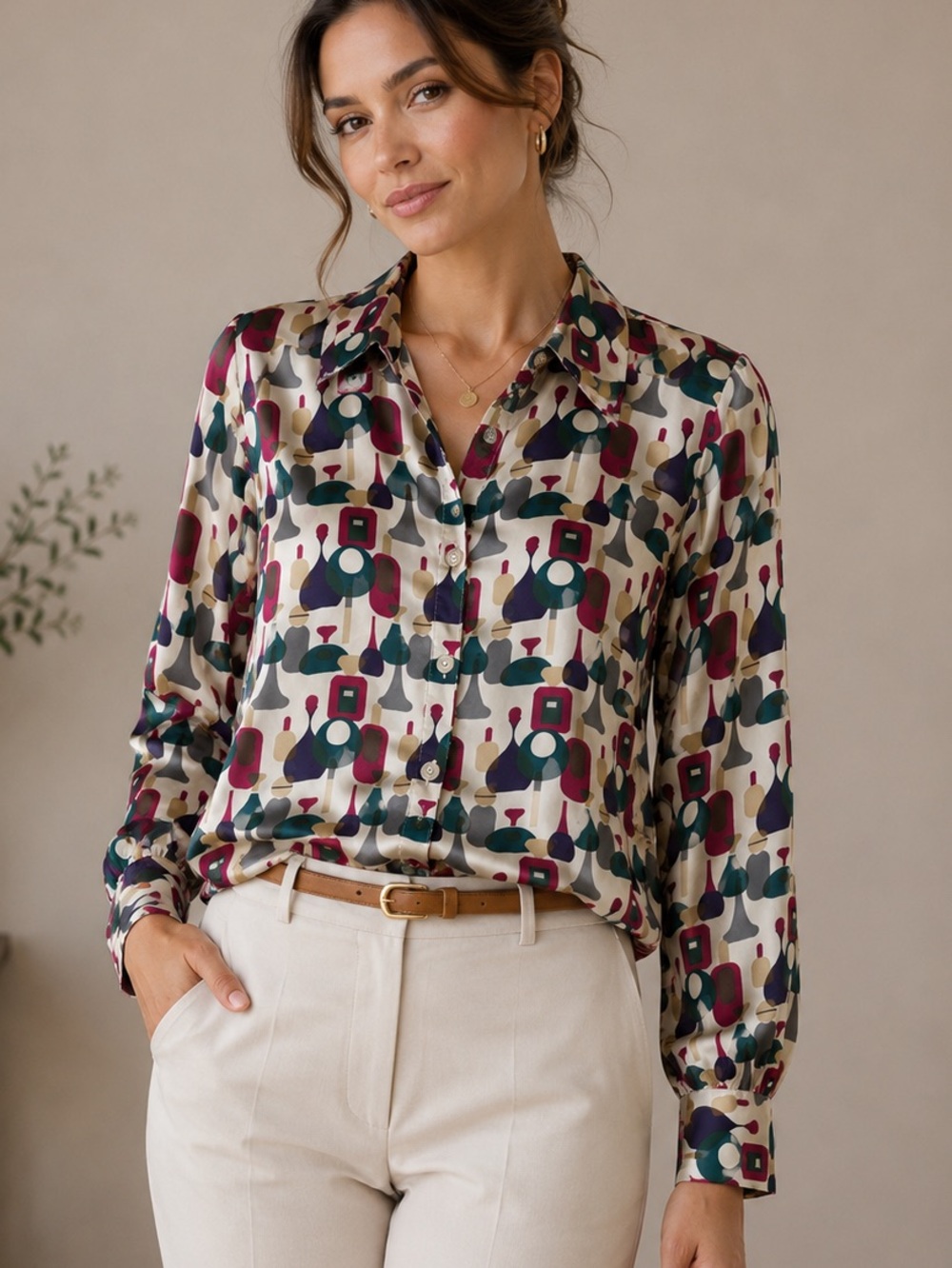100% silk blouse